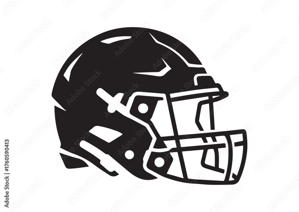 Fototapeta premium American Football Helmet icon, American Football Helmet solid vector