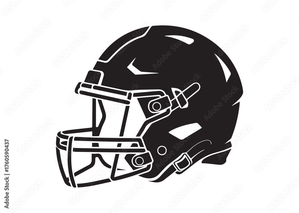 Fototapeta premium American Football Helmet icon, American Football Helmet solid vector