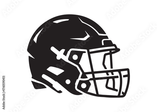 American Football Helmet icon, American Football Helmet solid vector