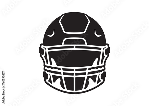American Football Helmet icon, American Football Helmet solid vector