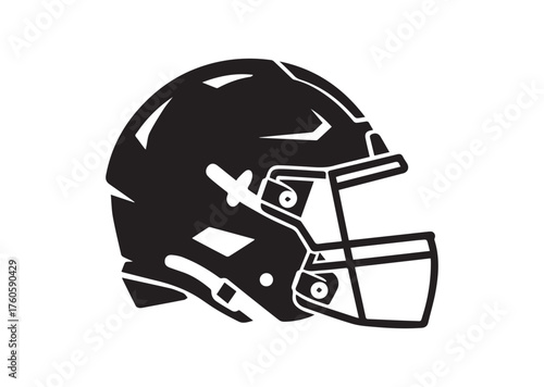 American Football Helmet icon, American Football Helmet solid vector