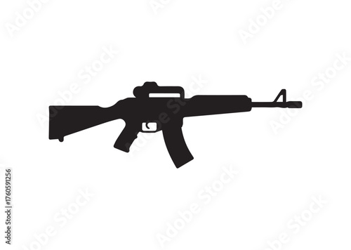 Assault rifle icon, Assault rifle vector