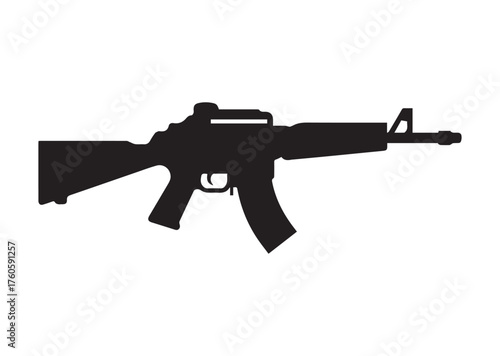 Assault rifle icon, Assault rifle vector