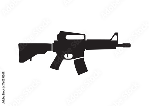 Assault rifle icon, Assault rifle vector