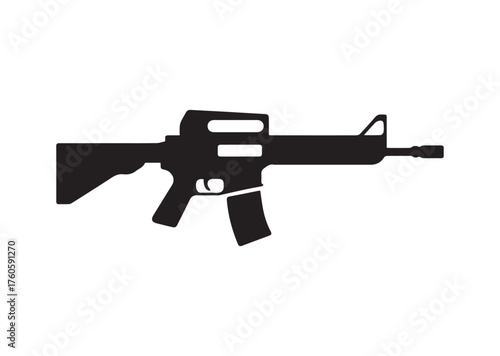 Assault rifle icon, Assault rifle vector