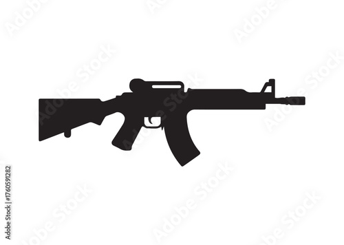 Assault rifle icon, Assault rifle vector