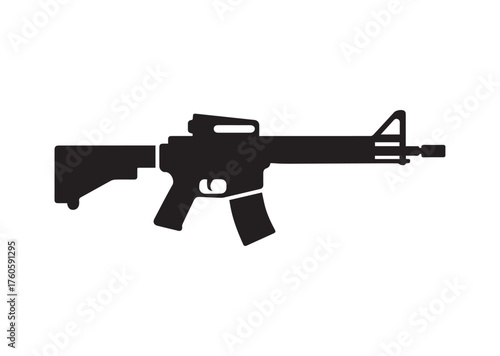 Assault rifle icon, Assault rifle vector