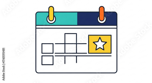 Calendar icon, a reminder of important dates, appointments, and events, perfect for planning and organization in a modern design