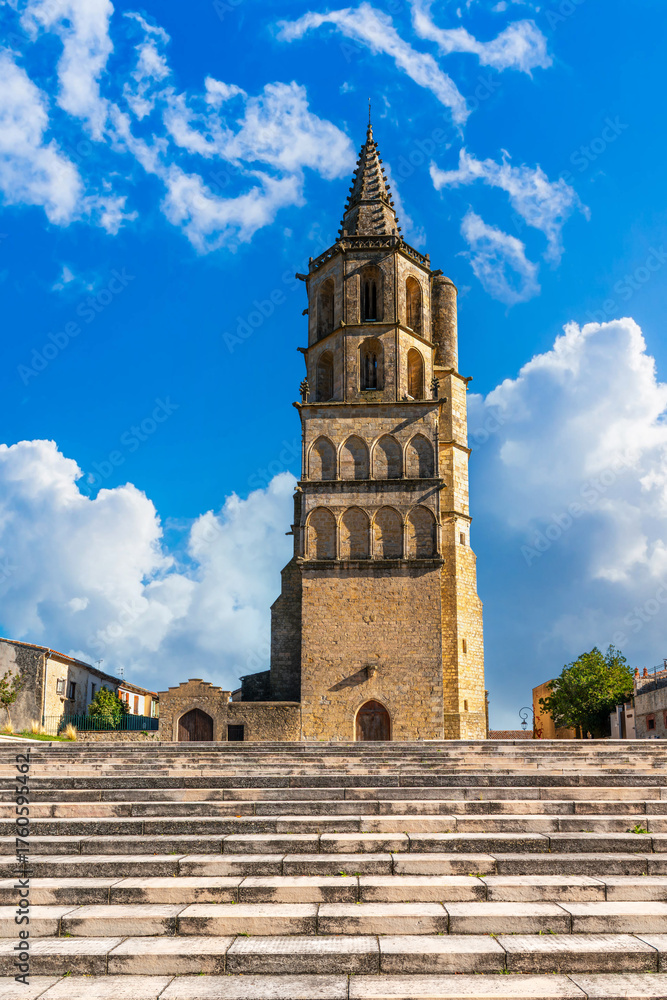 Fototapeta premium Church of Our Lady of Miracles in Avignonet-Lauragais, in Haute Garonne, Occitanie, France
