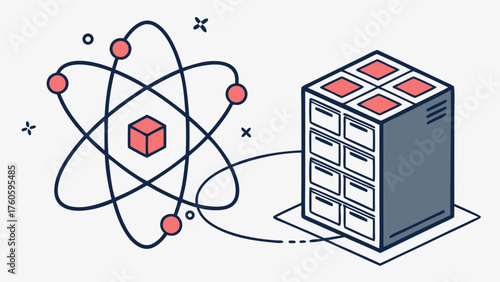 Atomic Structure and Data Storage System Visualized