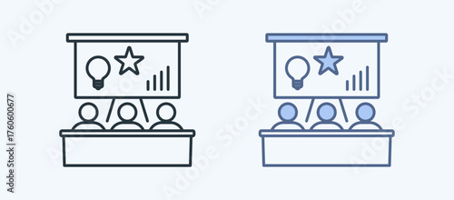 Employee Training Multiple Style Icon Collection