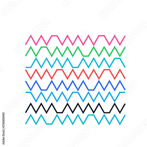 Zigzag Lines Contemporary Illustration Transparent