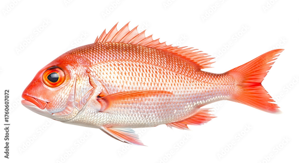Obraz premium Red snapper fish isolated on transparent background