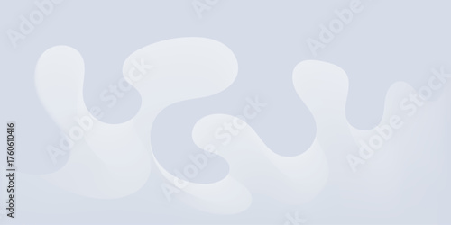 Abstract soft fluid background with smooth gradient shapes in light gray tones, minimalist modern design