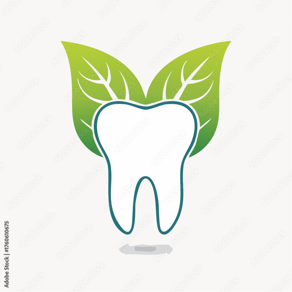 Obraz premium Eco-Friendly Dentistry: A Symbol of Natural Dental Care and Sustainability