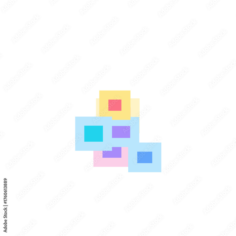 Obraz premium Icons Embedded Duotone Art Glassmorphism