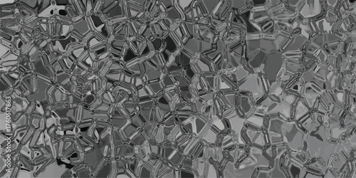 Abstract grayscale background with a tessellated pattern of irregular polygons, exhibiting a crystalline or cellular structure with varying shades of gray