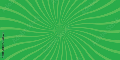Bright Green Sunburst Pattern With Curved Lines Radiating Outward From the Center Creating a Dynamic and Energetic Visual