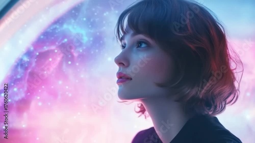 Experience a stunning visual journey into the universe. This AI-generated footage captures the essence of creativity and technology. Discover the magic today. AI.