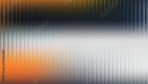 Abstract textured background with vertical ribbed lines and soft gradients of orange gray and blue