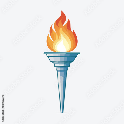 Olympic Torch Illustration - A Symbol of Competition and Spirit.