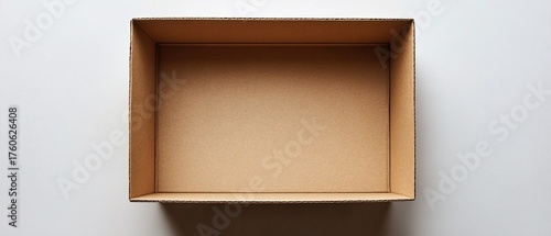 Empty Cardboard Box on White Background (2)
