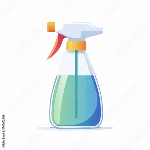 Spray Bottle with Cleaning Solution.