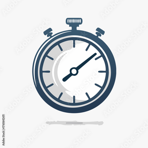 Vintage Stopwatch Timer Isolated on White Background.