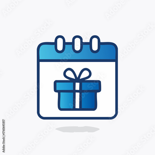 Gift Calendar Icon - Reminder for Special Occasions and Events.