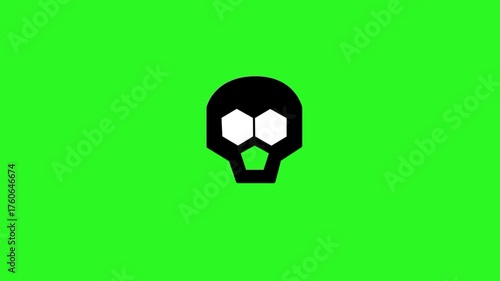 Animated Futuristic Robot Head with Glowing Eyes — Artificial Intelligence and Technology Concept (Footage · Video · Motion)