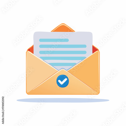 Envelope with Checkmark - Secure and Verified Communication.
