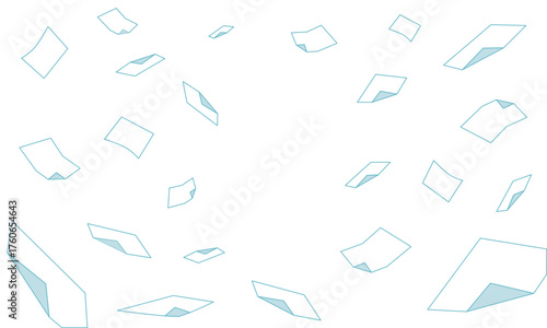 lots of paper（line drawing）