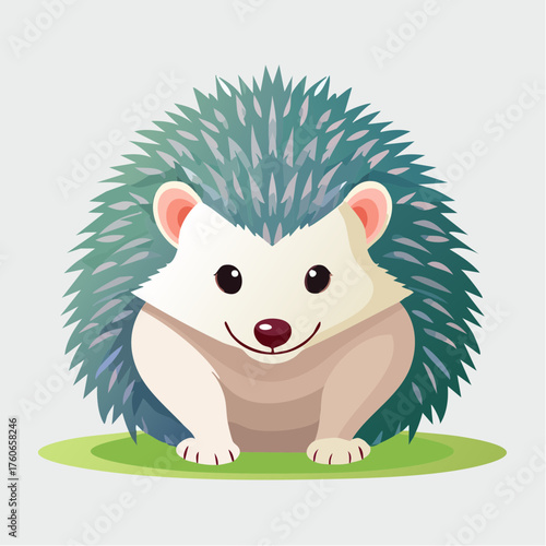 Europäischer Igel ist zu einer schützenden Kugel zusammengerollt