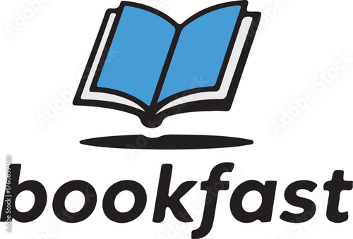 Open Book Icon with Speed Elements Modern Color Vector Illustration