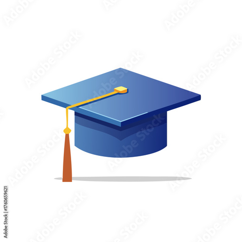 Blue Graduation Cap Symbolizing Academic Achievement and Success.