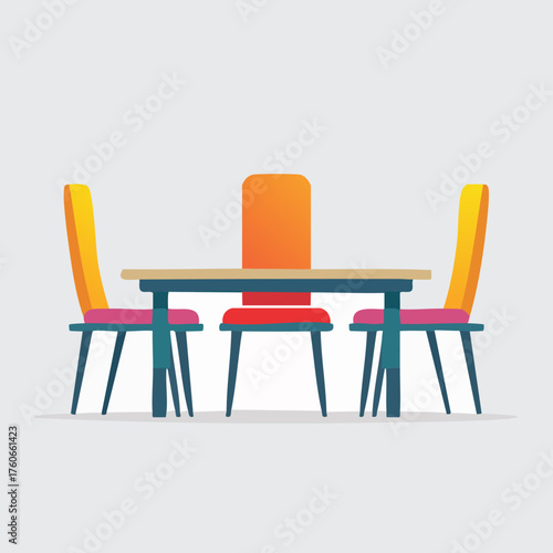 Modern Dining Table and Chairs Set.