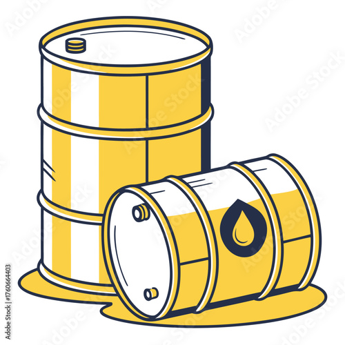  Side View Oil Barrel Stack – Yellow Brand
