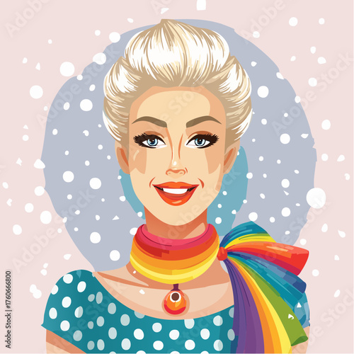 Hübsche Retro Blondine