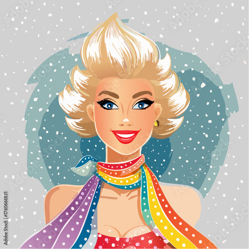 Hübsche Retro Blondine