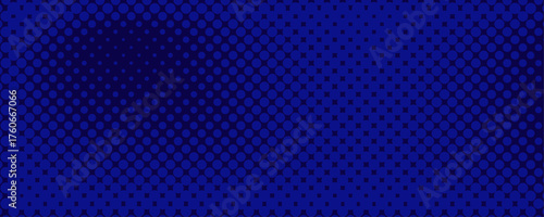 Dark Blue Halftone Gradient Background with Pop Art Style