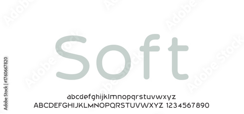 Contemporary rounded sans-serif typeface display showcasing a gentle, friendly, and approachable aesthetic, ideal for modern design projects and branding requiring a welcoming feel