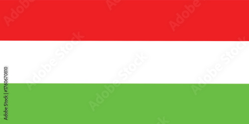 Red White Green Horizontal Stripes Minimalist Banner