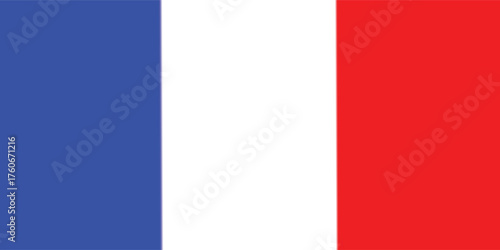 Blue White Red Vertical Stripes Minimalist Banner