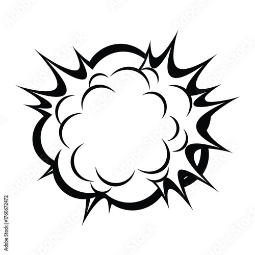 Comic explosion burst sound effect graphic