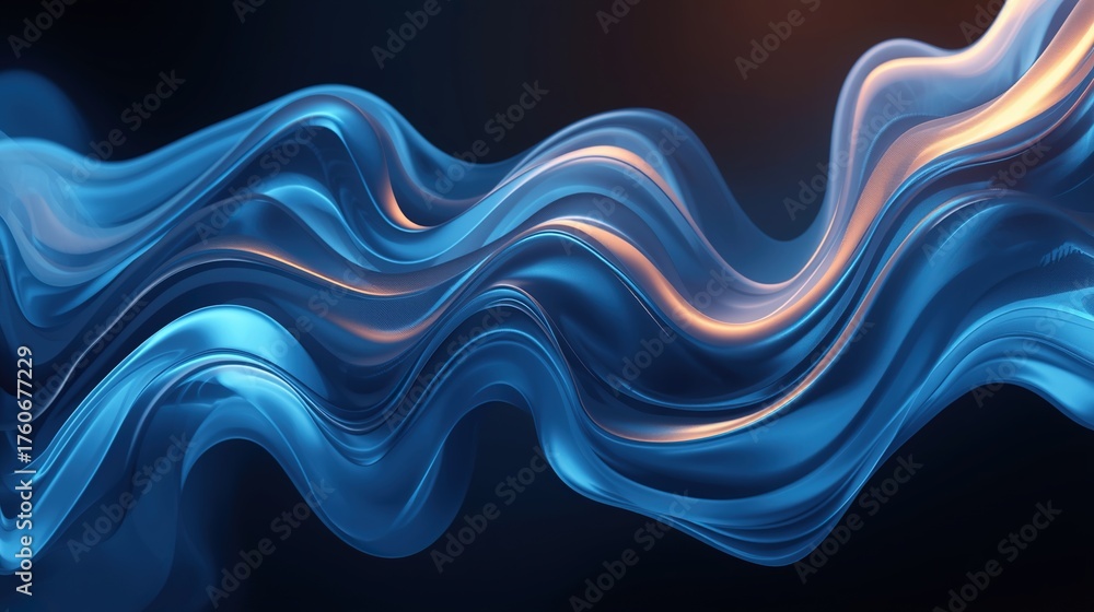 Obraz premium Absract Blue Smoke, Template, Pattern, Texture, Background, using generative ai