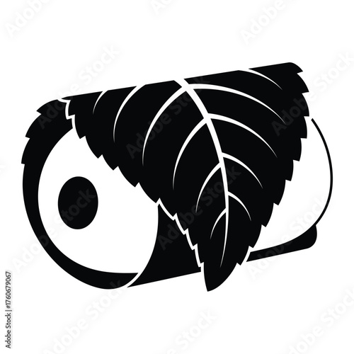 Yin Yang leaf symbol nature balance