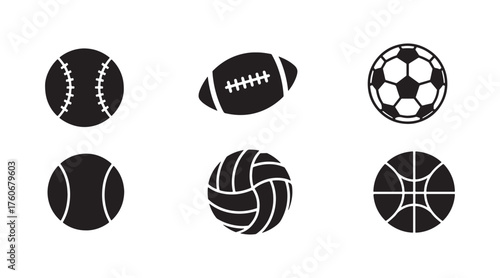 Sport Balls UI - Pixel Perfect, Well-Crafted Vector Solid Icons
