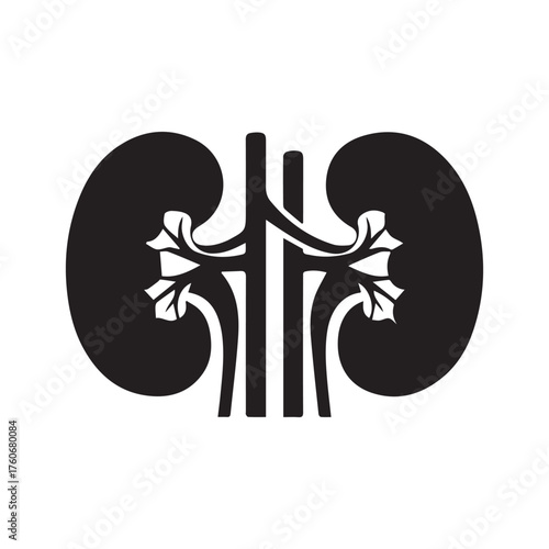 Human liver organ icon isolated on white background