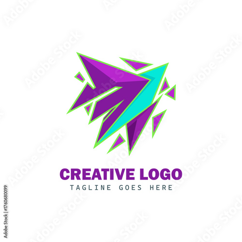 Dynamic triangular polygon logo for an eSports team or gaming platform