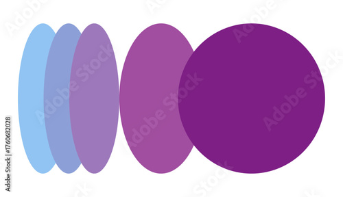 Modern Graphic with Gradually Changing Color Circles